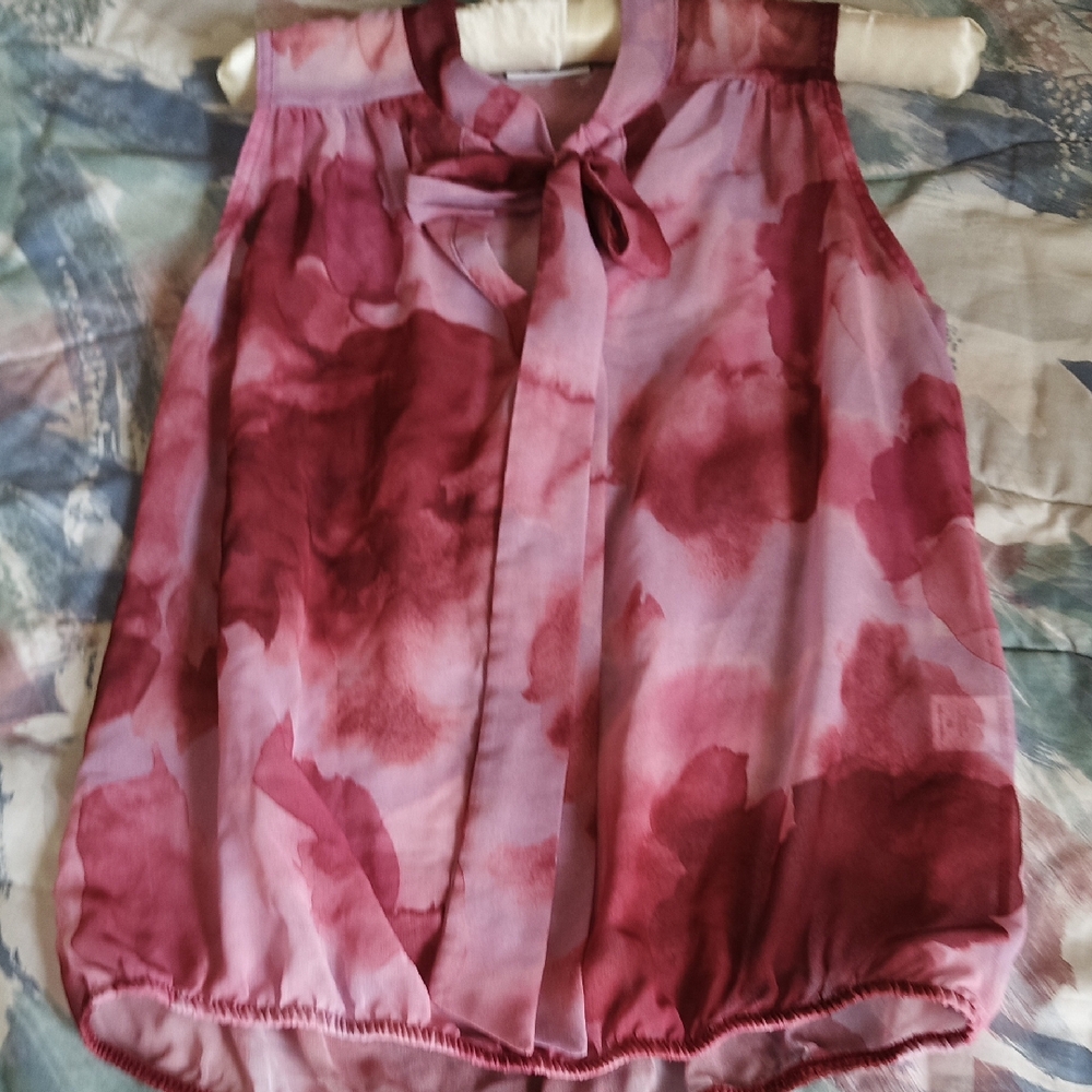 New York & Company Sleeveless Blouse - Red and Pink - Picture 4 of 5